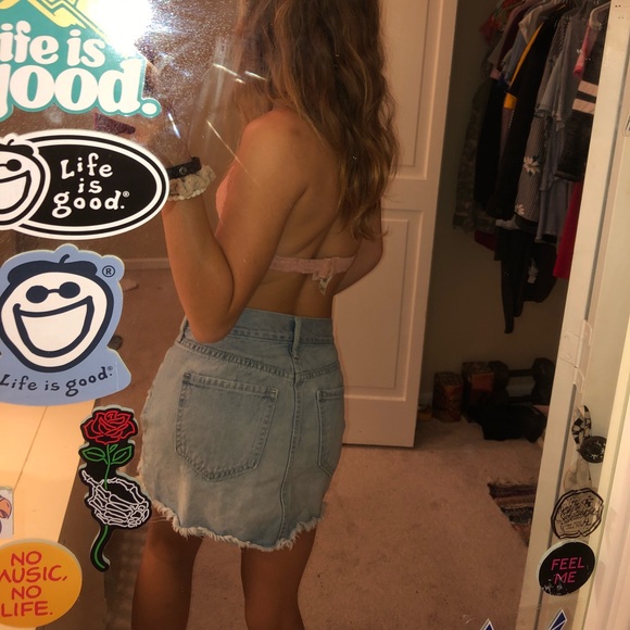 Old Navy Blue Jean Skirt - Picture 2 of 6